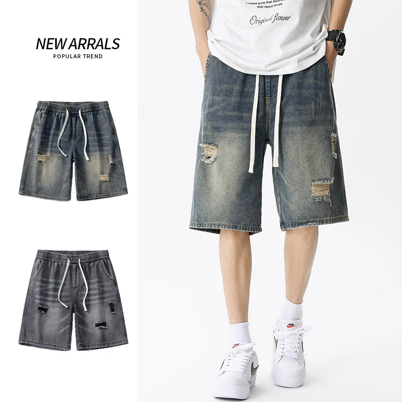 Men'S Shoes For Jeans - Pantalones cortos vaqueros finos de verano