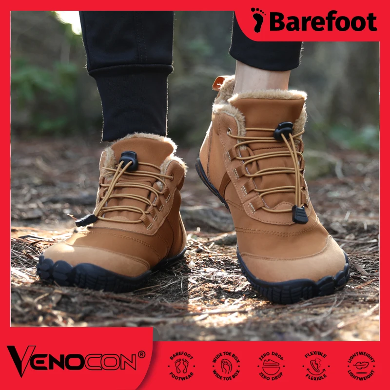 Men'S Shoes For Wide Feet - VENOCON-Botas térmicas minimalistas para hombre y