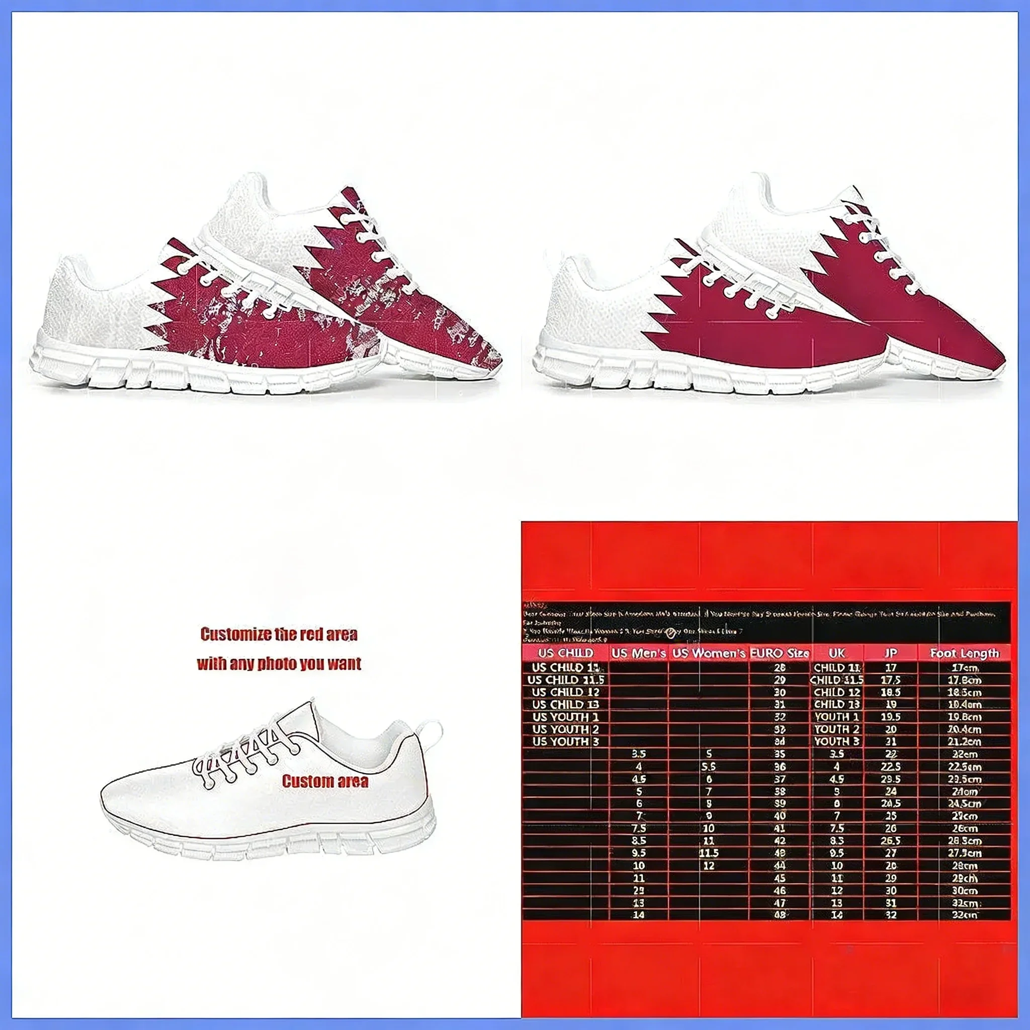 Men Shoes Qatar - Zapatillas Deportivas con la Bandera de
