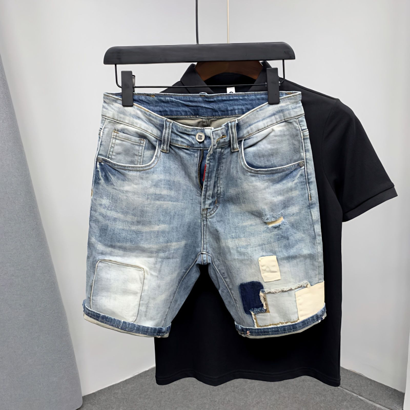 Men'S Shoes For Jeans - Pantalones cortos vaqueros rectos para hombre,