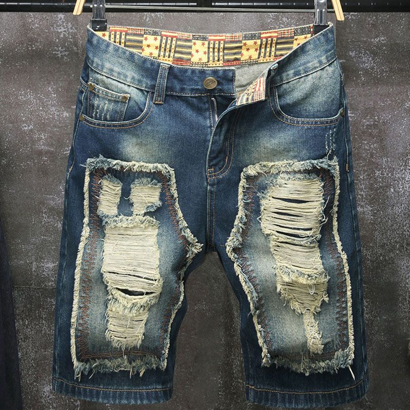 Men'S Shoes For Jeans - Pantalones cortos vaqueros de cinco pulgadas