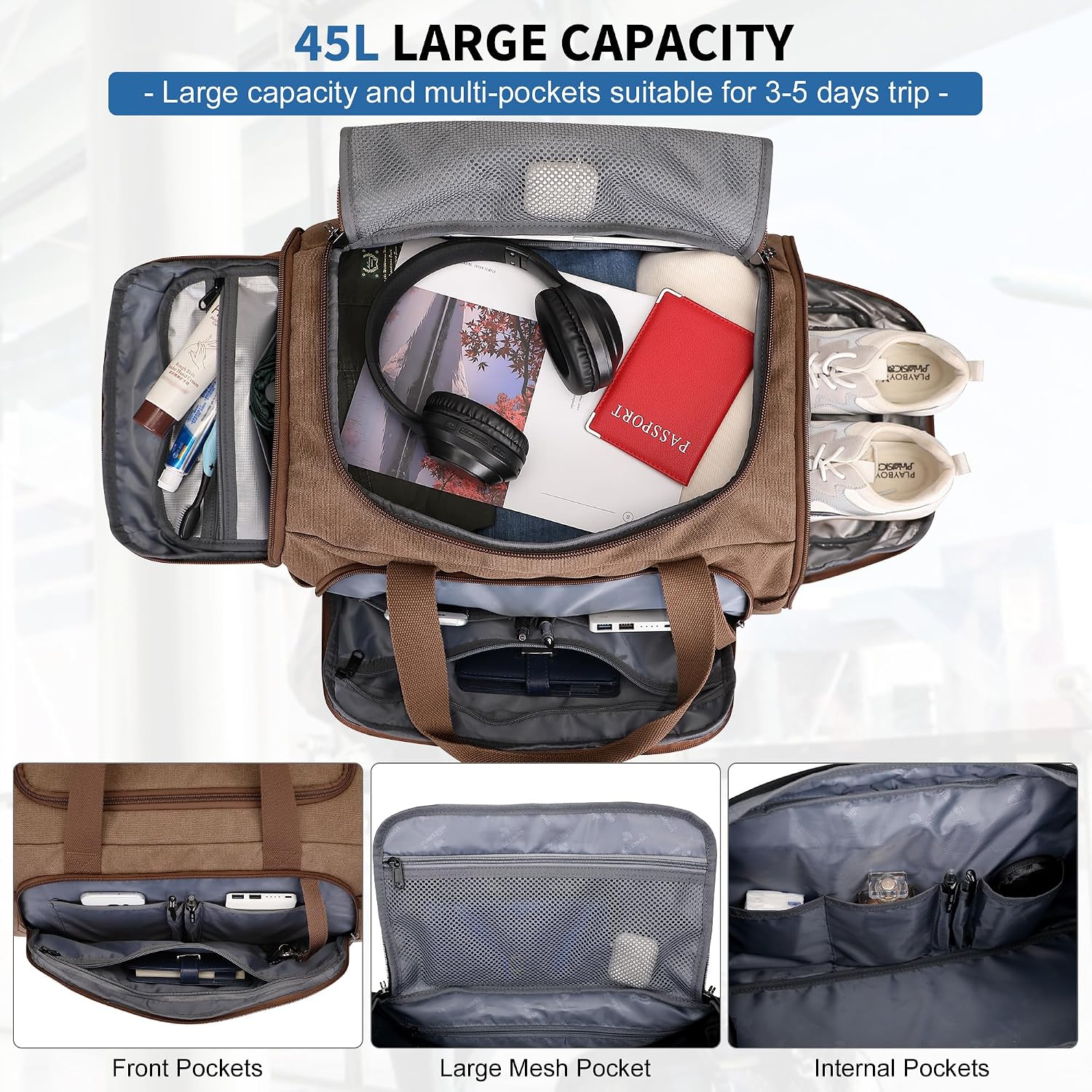 Bolsa de Lona para Hombre 3 en - Men Shoes Men reseña y precio