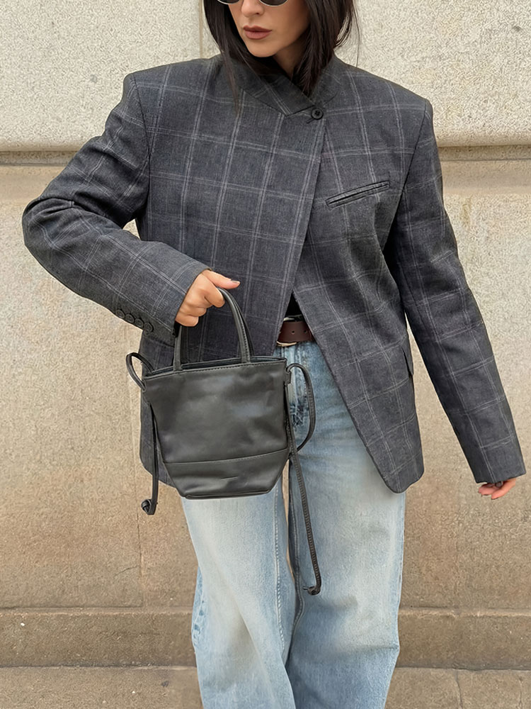 Blazer a Cuadros para Mujer, C - Men Shoes Jd reseña y precio