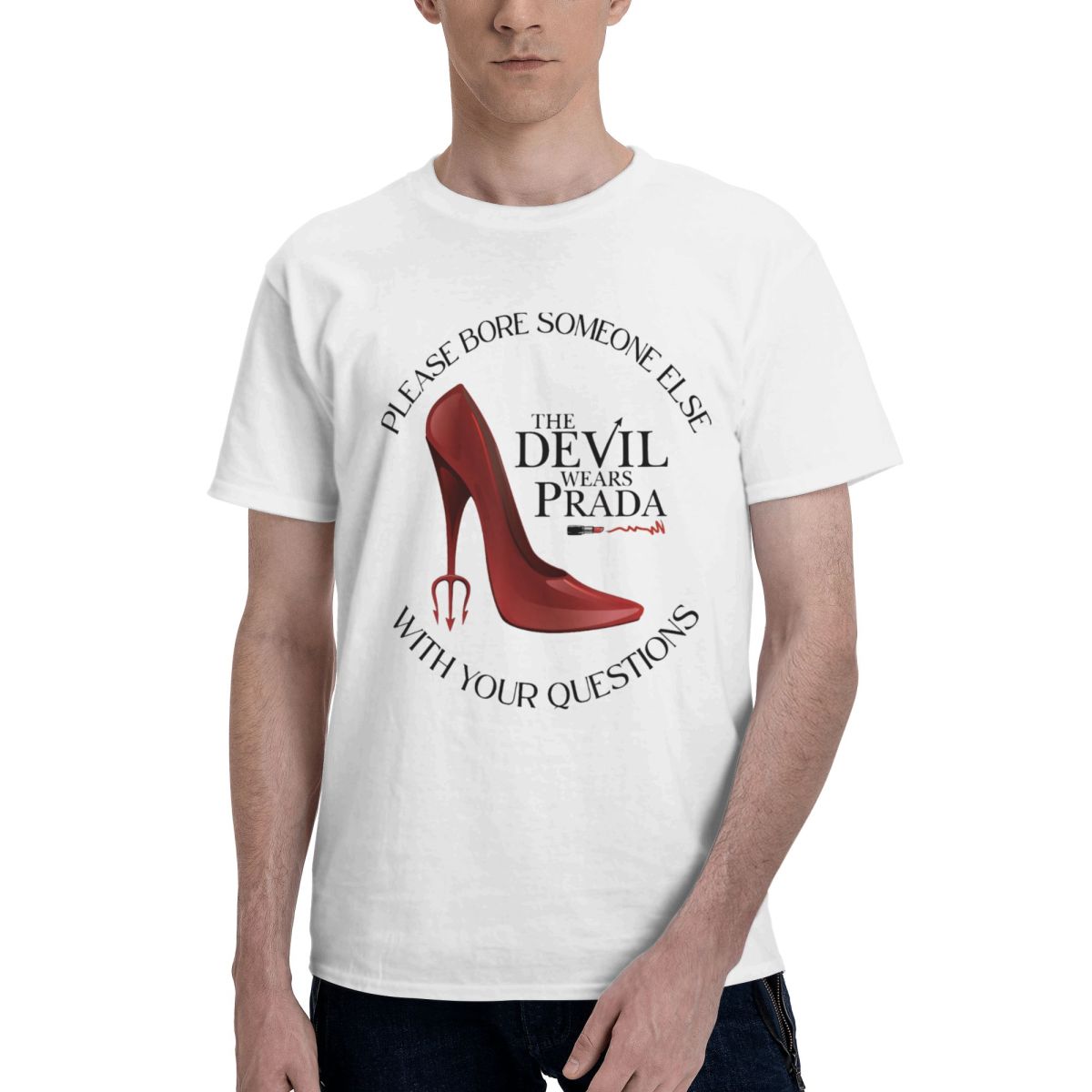 Camiseta roja de algodón vinta - Men Shoes Prada reseña y precio