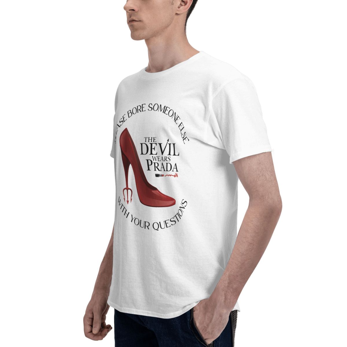 Camiseta roja de algodón vinta - Men Shoes Prada reseña y precio