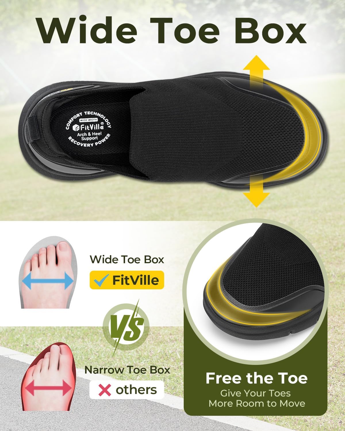 FitVille Zapatos ortopédicos e - Men'S Shoes Plantar Fasciitis reseña y precio